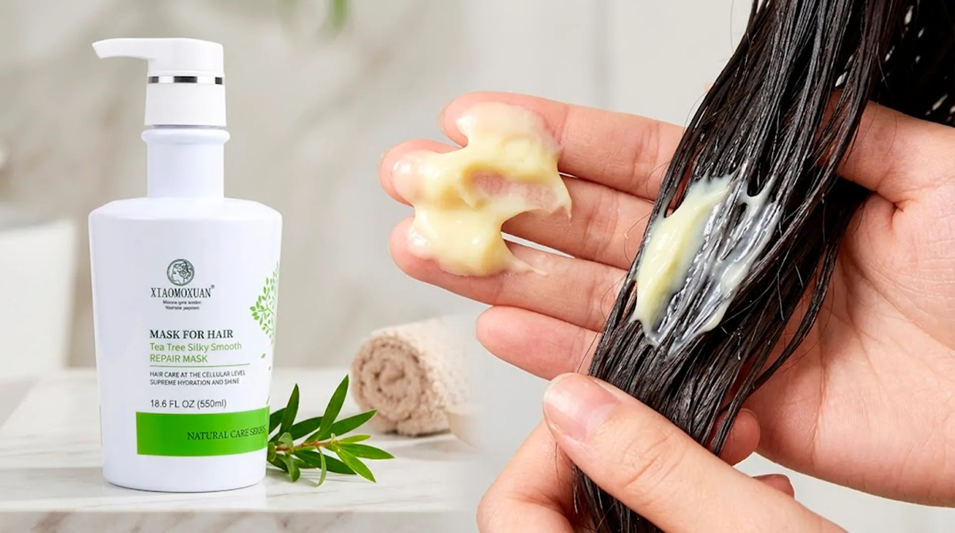 Маска Xiaomoxuan Tea Tree Silky Smooth для коренів і довжини влітку