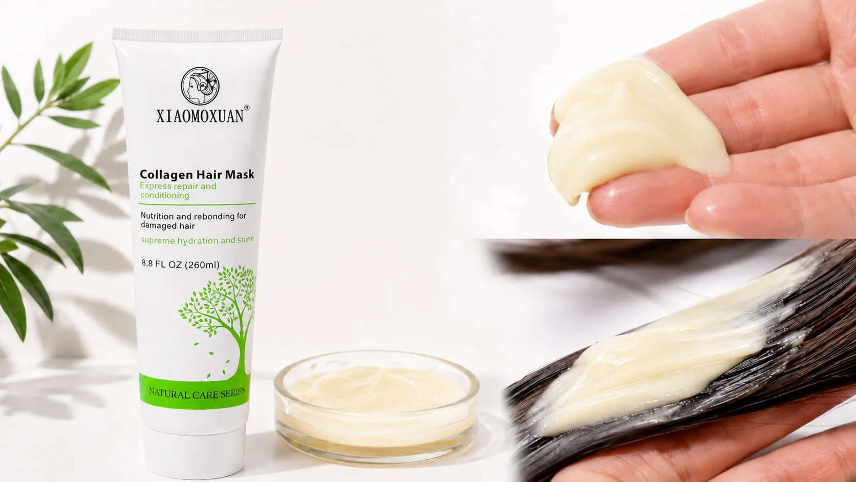 Маска для волосся Xiaomoxuan Collagen — текстура і нанесення